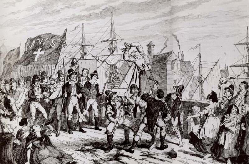 Thomas Pakenham The rebels executing their prisoners on the bridge at Wexford china oil painting image